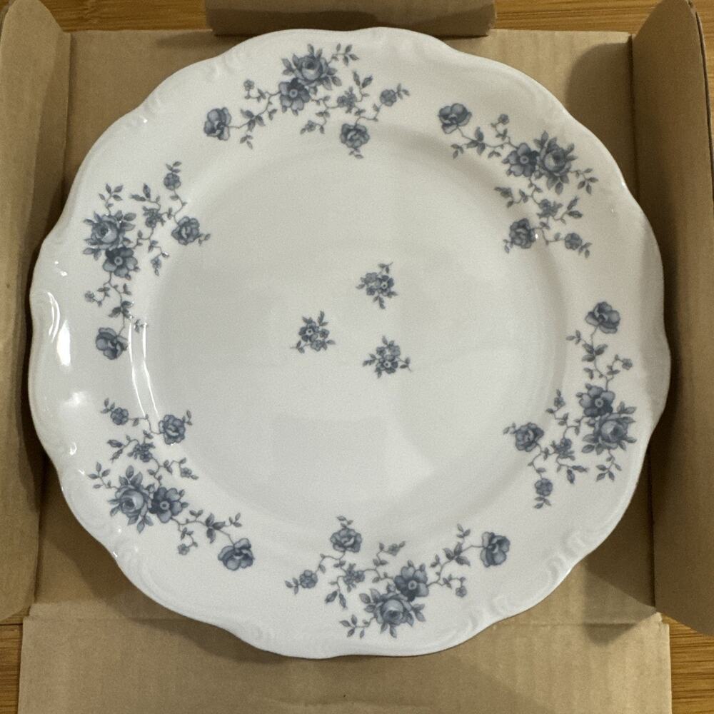 2 Johann Haviland Blue Garland Salad Plates Traditions Fine Porcelain China 8"